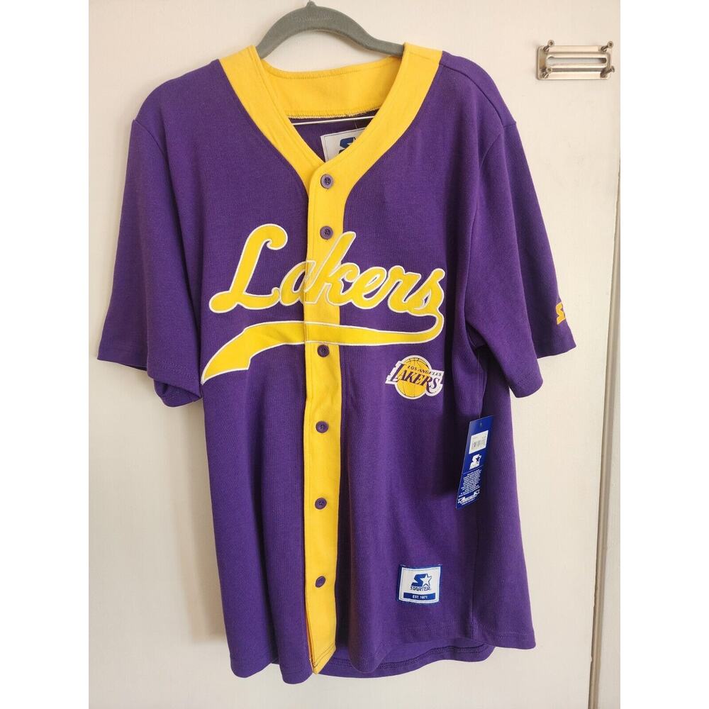 Los Angeles Lakers Starter NBA Baseball Jersey Men's Sizes: Medium NWT